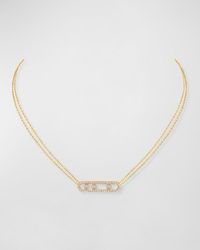 Messika - Move Pave 18k Yellow Gold Diamond Pavé Necklace - Lyst
