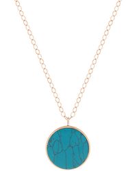 Ginette NY - 18K Rose Jumbo Ever Disc Necklace - Lyst