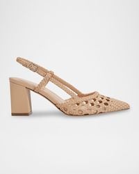 Marc Fisher - Zunnie Woven Leather Slingback Pumps - Lyst