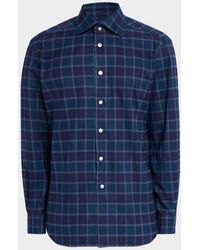 Kiton - Plaid Button-Front Shirt - Lyst