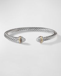 David Yurman - Cable Bracelet With Diamonds And 14K - Lyst