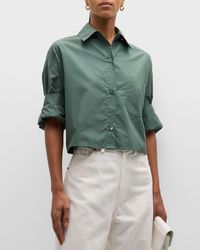 Twp - Next Ex Cropped Button-Front Shirt - Lyst