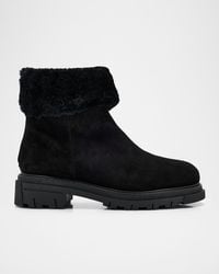La Canadienne - Dory Shearling-Lined Waterproof Suede Ankle Boots - Lyst