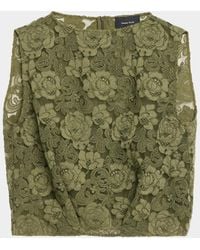Simone Rocha - Sleeveless Floral Lace Boxy Smock Top - Lyst