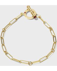 Roberto Coin - Paperclip Chain Bracelet With Diamond Toggle - Lyst
