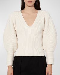 Mara Hoffman - Olla Puff-Sleeve Organic Cotton Sweater - Lyst
