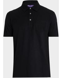 Ralph Lauren - Cotton And Cashmere Pique Pocket Polo Shirt - Lyst