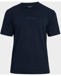 Burberry - Apos;S Check Cursive Logo Cotton T-Shirt - Lyst