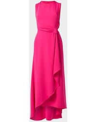 Shoshanna - Evie Sleeveless Draped A-Line Maxi Dress - Lyst