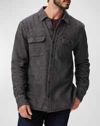 PAIGE - Wilbur Brushed Twill Overshirt - Lyst