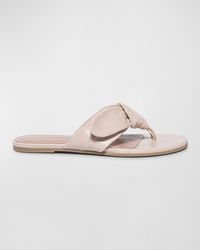 Bernardo - Calfskin Thong Slide Sandals - Lyst