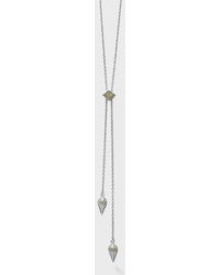Lagos - Ksl Two-Tone Diamond Small Drop Slide Lariat Necklace - Lyst
