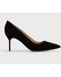 Manolo Blahnik - Bb 70mm Suede Stiletto Pumps - Lyst