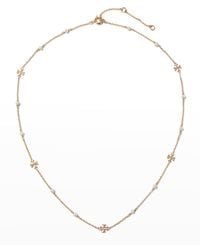 Tory Burch - Kira Pearl Delicate Necklace - Lyst