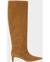 STAUD - Wally 55Mm Suede Wide-Calf Knee-High Boots - Lyst