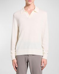 Theory - Briody Merino Wool Long-Sleeve Polo Shirt - Lyst