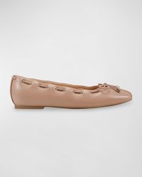 Marc Fisher - Letizia Leather Bow Ballet Flats - Lyst