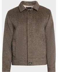 Vince - Apos;S Houndstooth Button-Front Bomber Jacket - Lyst