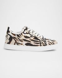 Christian Louboutin - Louise Orlato Printed Satin Low-Top Sneakers - Lyst