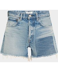 Moussy - Cheswold Distressed Denim Shorts - Lyst
