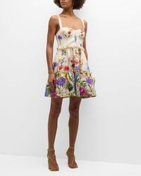 Cara Cara - Audrey Floral-print Poplin Fit & Flare Mini Dress - Lyst