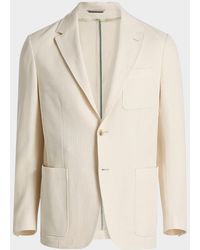 Canali - Apos;S Waffle-Knit Cotton Jersey Jacket - Lyst