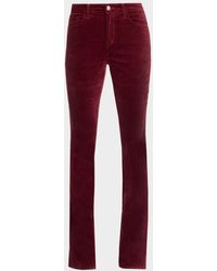 L'Agence - Stevie High-Rise Straight Jeans - Lyst