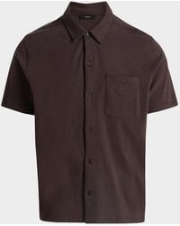 Vince - Apos;S Sueded Jersey Button-Down Shirt - Lyst