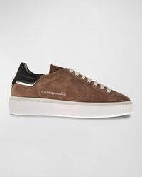CoSTUME NATIONAL - Logo Suede Low-Top Sneakers - Lyst
