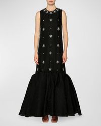 Huishan Zhang - Amarice Crystal Cloqué Gown - Lyst