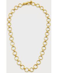 Elizabeth Locke - 19k Yellow Gold Large Farnese Link Necklace With Toggle, 21"l - Lyst