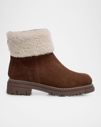 La Canadienne - Dory Shearling-Lined Waterproof Suede Ankle Boots - Lyst