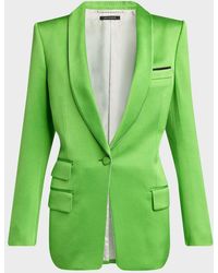 Tom Ford - Single-Breasted Silk-Wool Blazer Jacket - Lyst