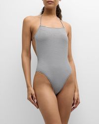 Solid & Striped - X Sofia Richie Grainge The Zaria Backless Striped One-Piece Swimsuit - Lyst