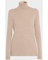 Neiman Marcus - Ribbed Cashmere Turtleneck Sweater - Lyst