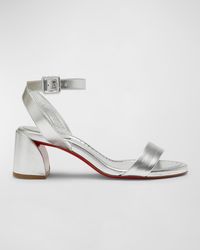 Christian Louboutin - Miss Sabina Metallic Sole Ankle-Strap Sandals - Lyst