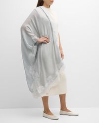 Bindya Accessories - Lace Trim Cashmere & Silk Evening Wrap - Lyst