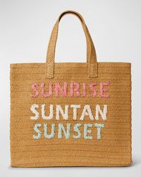 BTB Los Angeles - Sunrise Suntan Sunset Straw Tote Bag - Lyst