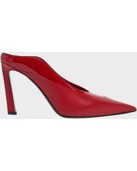 Givenchy - Mixed Leather Pointed-Toe Mule Pumps - Lyst