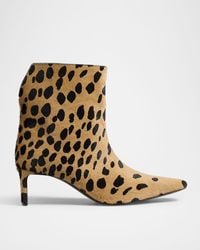 KHAITE - Ona Hyena-Printed Calf Hair Ankle Boots - Lyst