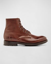 Frye - Bowery Lace-up Leather Boots - Lyst