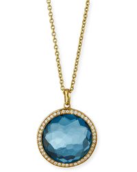 Ippolita - Medium Pendant Necklace In 18k Gold With Diamonds - Lyst