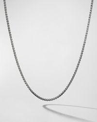 David Yurman - Box Chain Necklace In Silver, 1.7mm, 24"l - Lyst