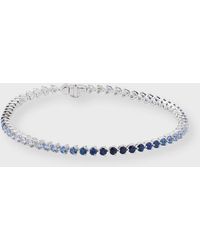 Lisa Nik - 18k White Gold Ombre Blue Sapphire Bracelet - Lyst