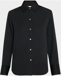 Vince - Classic Button-Front Blouse - Lyst