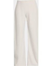 The Row - Gala Silk-Linen Straight-Leg Pants - Lyst