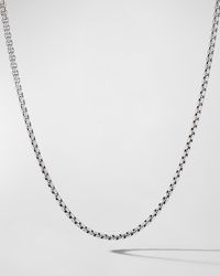 David Yurman - Small Sterling Box Chain Necklace, 26" - Lyst