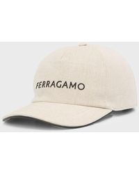 Ferragamo - Canvas Logo Baseball Cap - Lyst