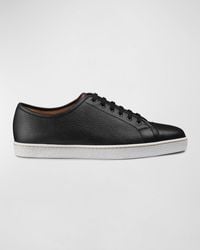 John Lobb - Textured Leather Low-Top Sneakers - Lyst