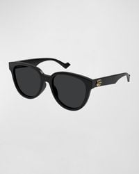 Gucci - 53mm Round Oval Panthos Sunglasses - Lyst